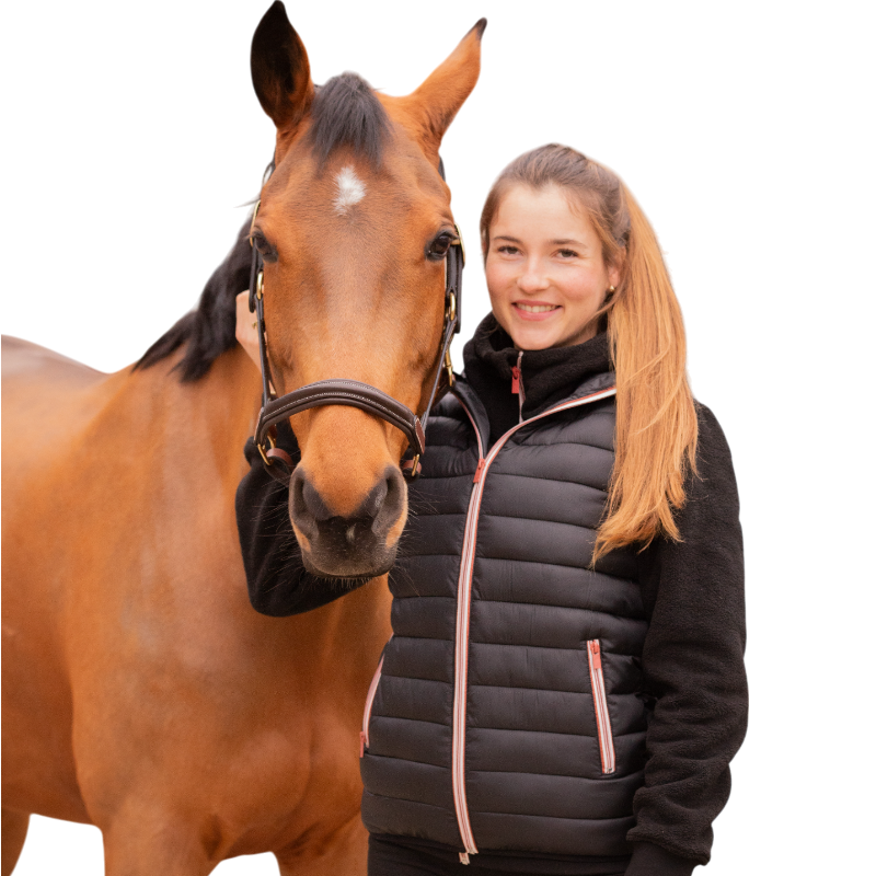 Paddock Sports - Unisex sleeveless down jacket Black Macaron 
