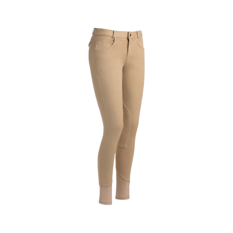 Equithème - Pantalon d'équitation enfant unisexe Pro taupe