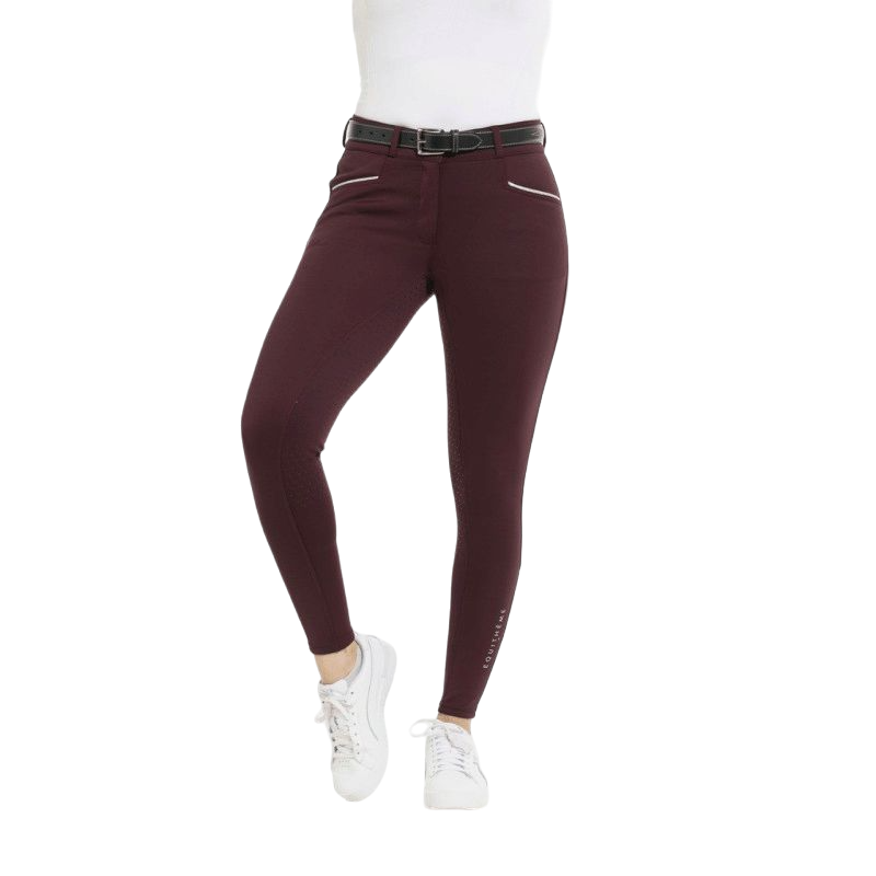 Equithème - Pantalon d'équitation full grip femme Claudine bordeaux | - Ohlala