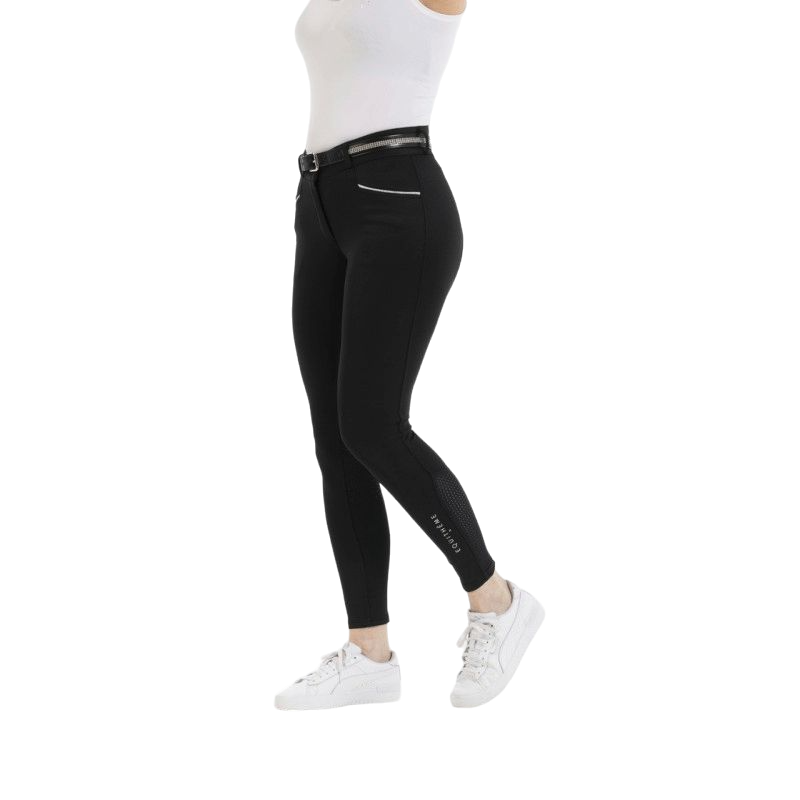 Equithème - Pantalon d'équitation full grip femme Claudine noir | - Ohlala