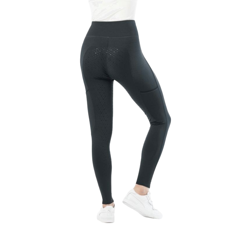 Equithème - Legging d'équitation full grip femme Lyly vert/ gris | - Ohlala