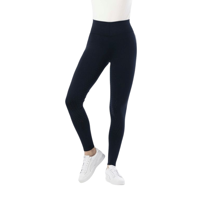 Equithème - Legging d'équitation full grip femme Violette marine | - Ohlala