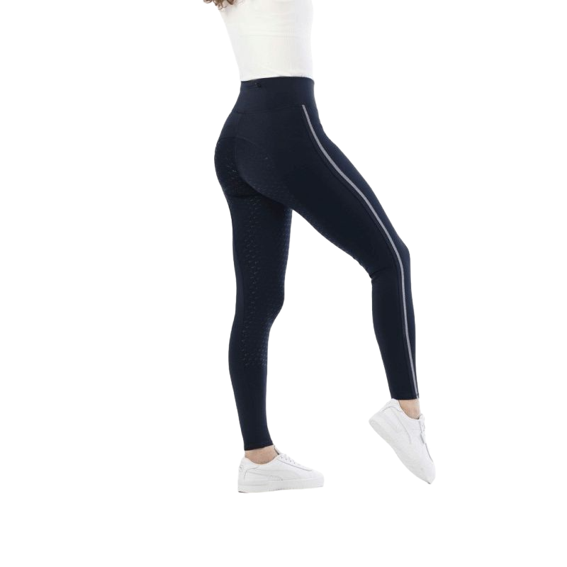 Equithème - Legging d'équitation full grip femme Violette marine | - Ohlala