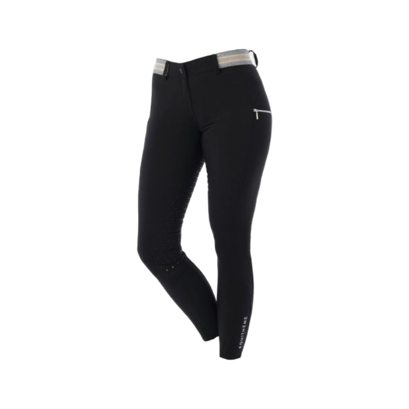 Equithème - Women's riding pants Lor black silicone bottom