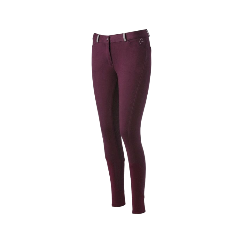 Equithème - Glam women's riding pants with plum silicone bottom 