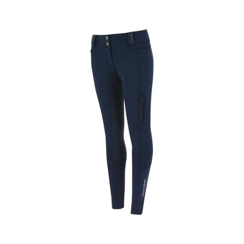Equithème - Kitzhbuhl women's softshell riding pants with navy silicone bottom