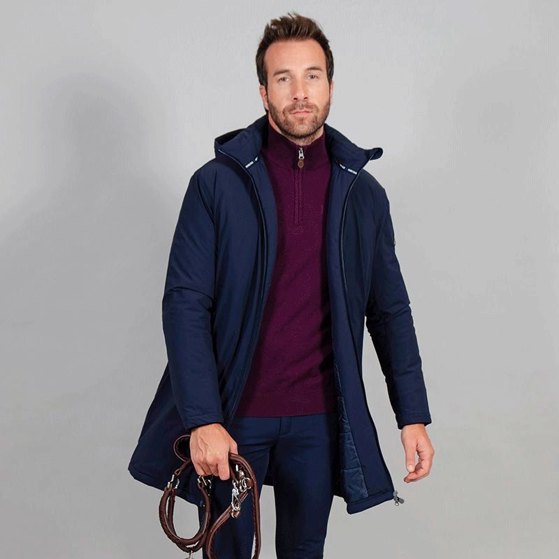 Harcour - Parka longue homme Robertol marine | - Ohlala