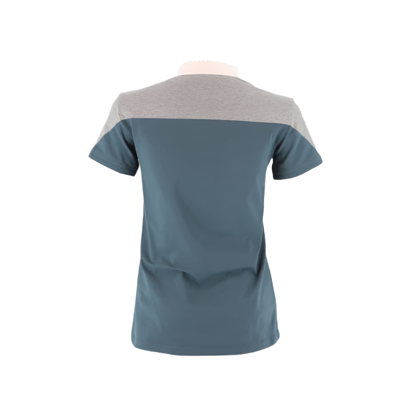 Pénélope Store - Indian short-sleeved polo shirt in duck blue