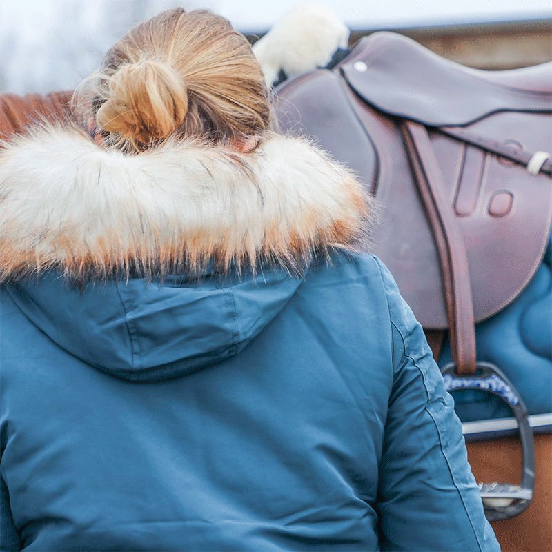 Pénélope Store - Bombers à capuche Lyon bleu canard | - Ohlala