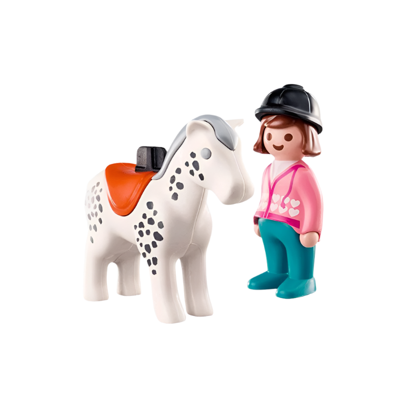 Playmobil - Cavalière avec cheval