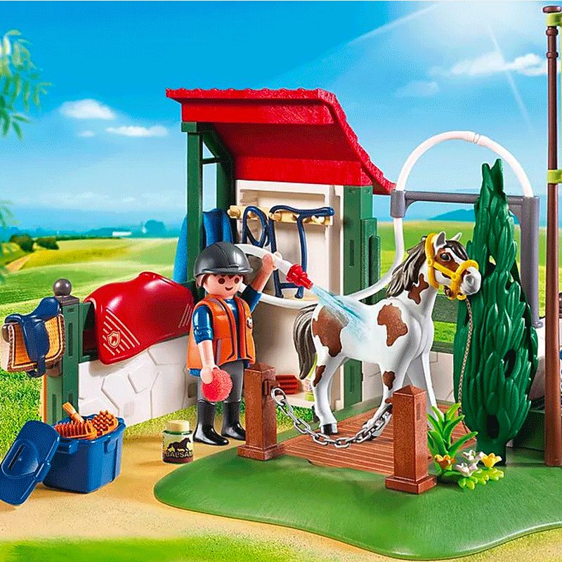 Playmobil - Box de lavage pour chevaux | - Ohlala