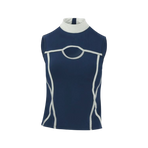 Equithème - Polo senza maniche donna Puebla blu navy/grigio | - Ohlala