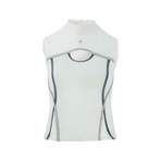 Equithème - Women's sleeveless polo Puebla white/grey | - Ohlala