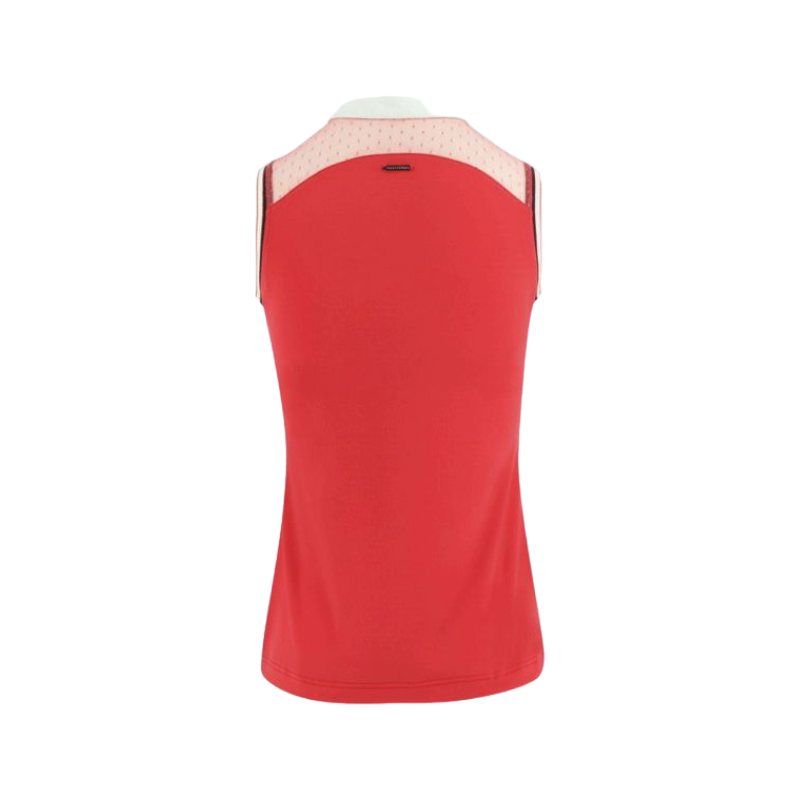 Equithème - Smoff red sleeveless polo shirt