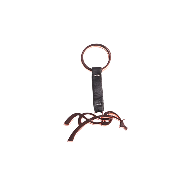 Pénélope Store - Rose gold / black key ring