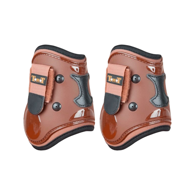 TdeT - Brown/black shell and leather fetlock protectors