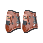 TdeT - Brown/black shell and leather fetlock protectors