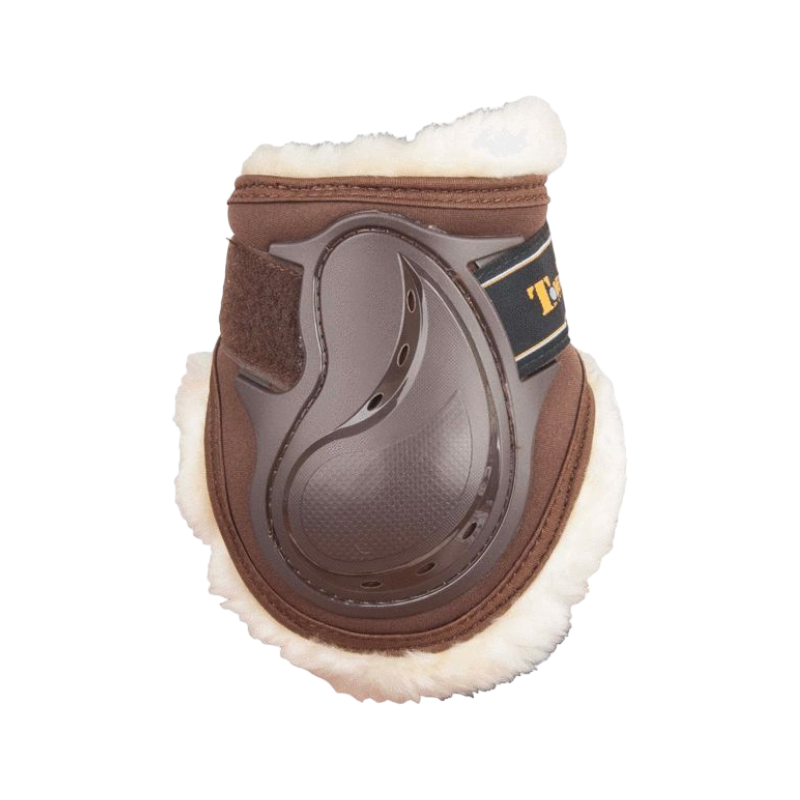 TdeT - Design fetlock protector - Lined in brown synthetic sheepskin