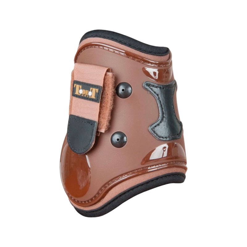 TdeT - Brown/black shell and leather fetlock protectors