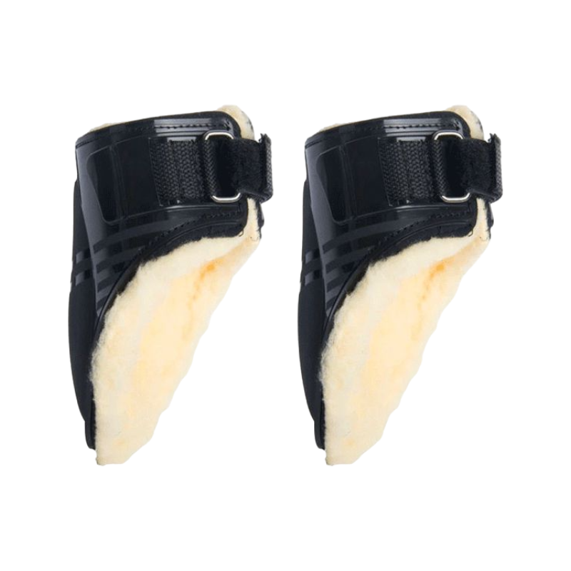 TdeT - Black synthetic sheepskin lined fetlock guards