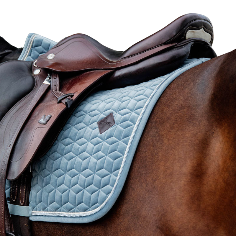 Kentucky Horsewear - Tapis de selle Velvet Jumping Bleu Ciel | - Ohlala