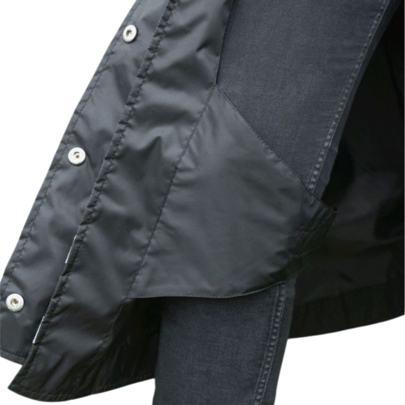 Equithème - Long black Ridercoat rain jacket 