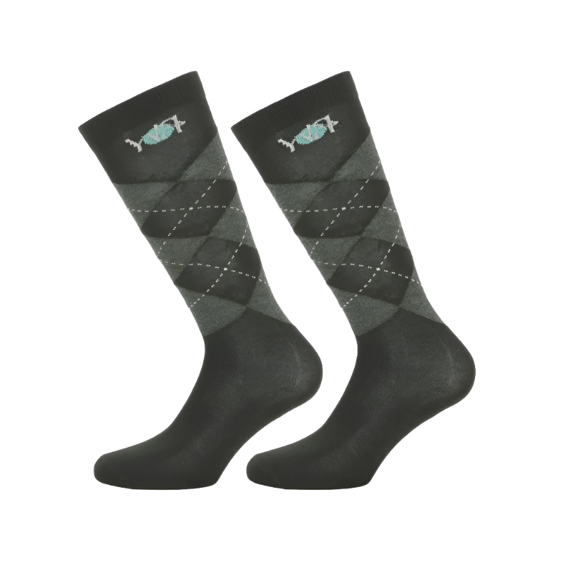 Riding World - Black Diamond Sock (x2)