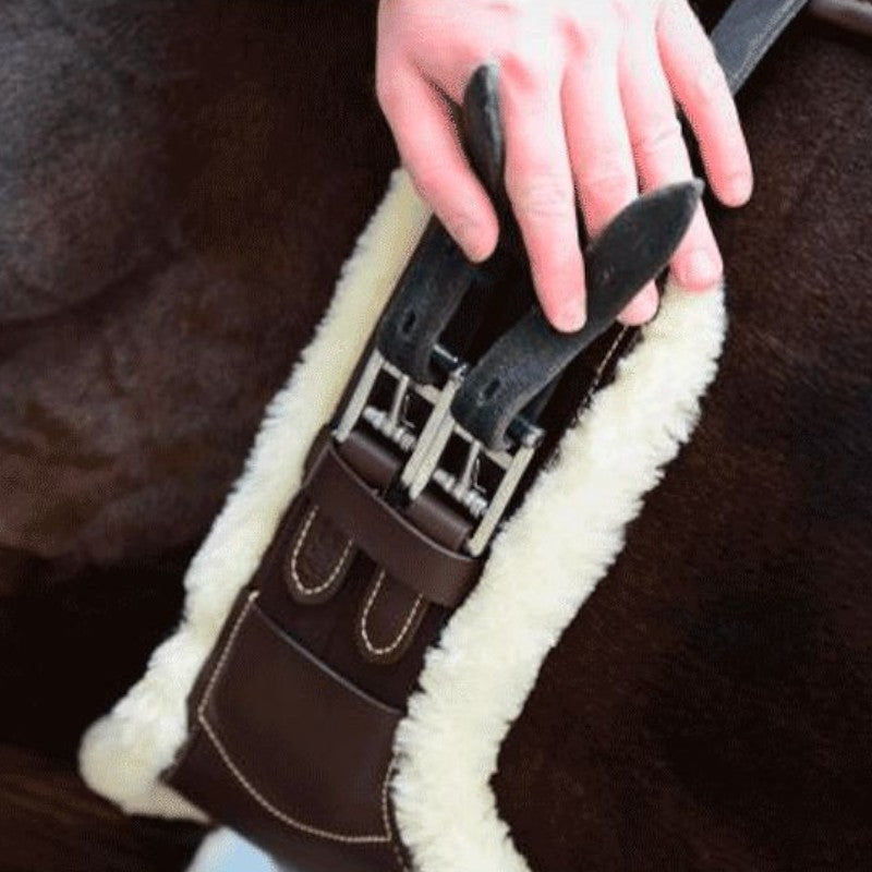 Kentucky Horsewear - Short brown sheep bib girth