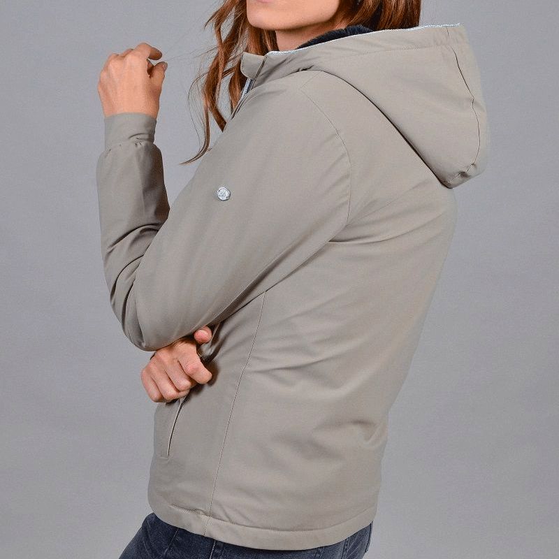 Harcour - Veste manches longues femme Simhat taupe | - Ohlala