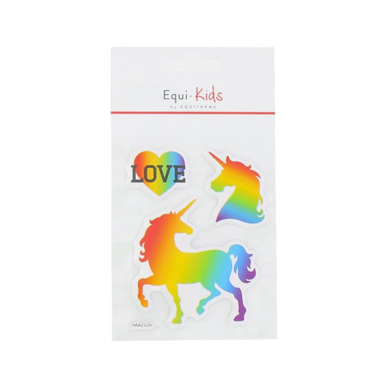 Equi-kids - Stickers licorne relief love | - Ohlala