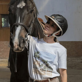 Collection Equine - T-shirt manches courtes Equestrian Style blanc | - Ohlala