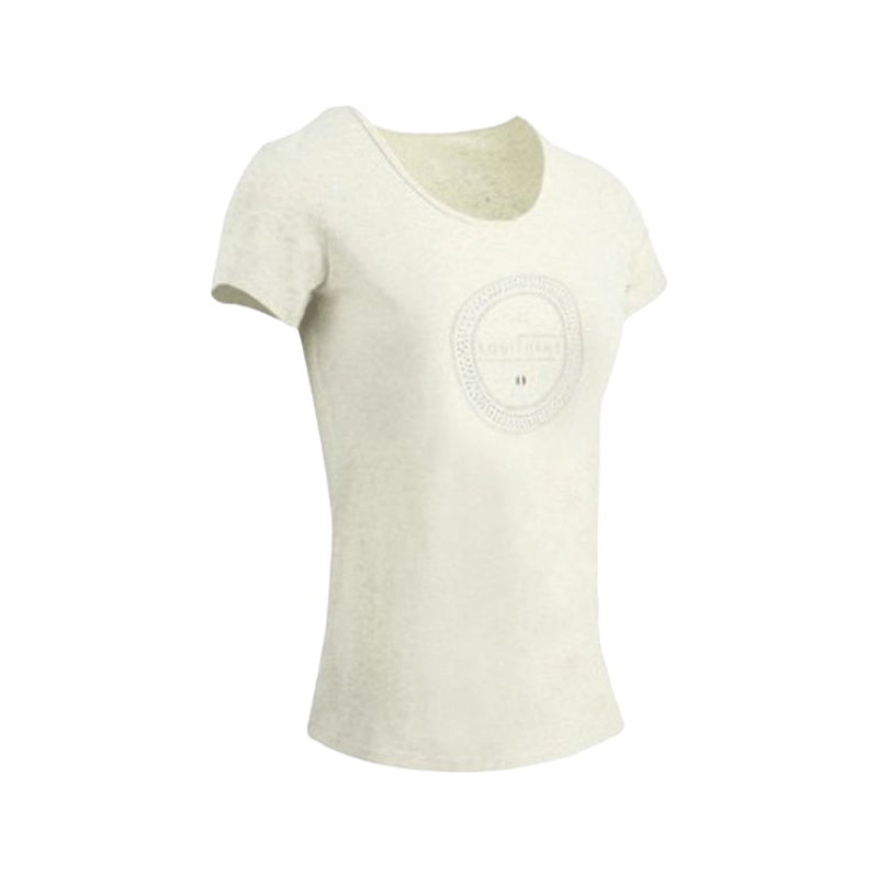 Equithème - T-shirt manches courtes femme Anna crème | - Ohlala