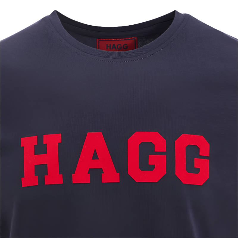 Hagg - Men's short-sleeved t-shirt navy/red