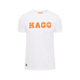 Hagg - T-shirt manches courtes homme blanc/ orange | - Ohlala