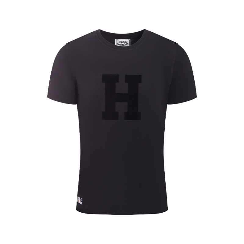 Hagg - Men's black short-sleeved t-shirt