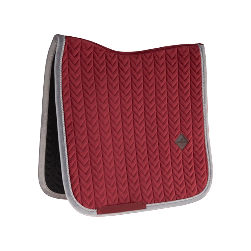 Kentucky Horsewear - Tapis de dressage velvet contrast bordeaux | - Ohlala