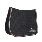 Kentucky Horsewear - Tapis de selle Fishbone noir cuir | - Ohlala