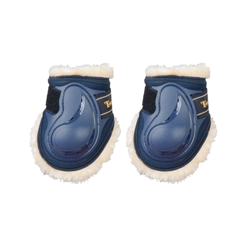 TdeT - Design fetlock protector - Lined in navy synthetic sheepskin