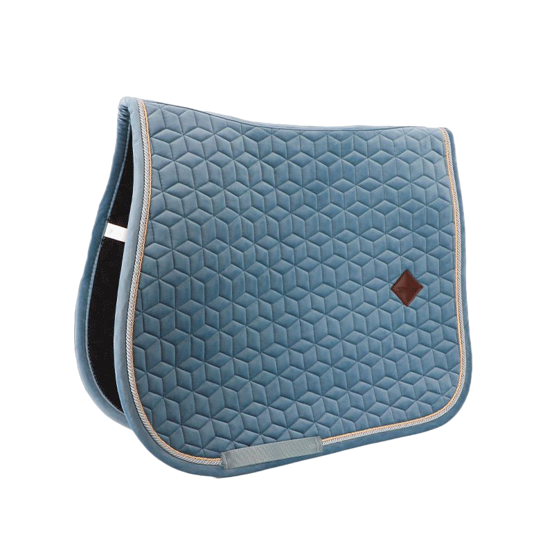 Kentucky Horsewear - Tapis de selle Velvet Jumping Bleu Ciel | - Ohlala