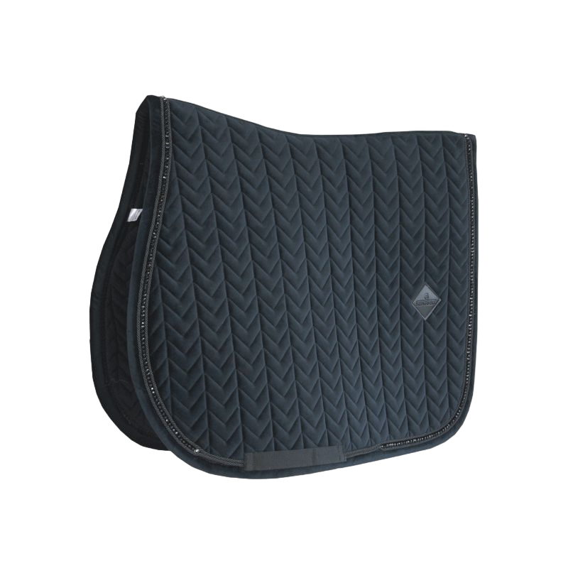 Kentucky Horsewear - Tapis de selle Velvet Pearls jumping noir | - Ohlala