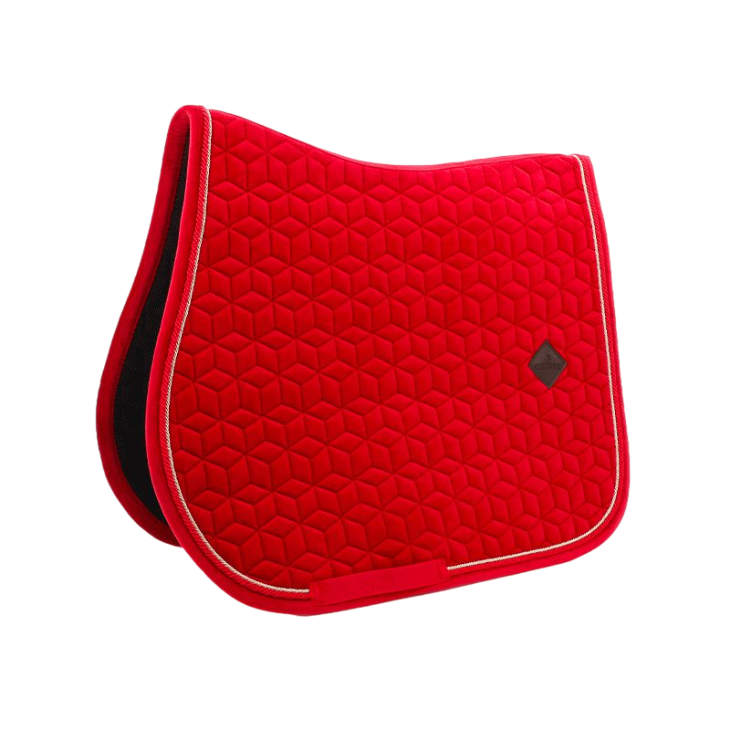 Kentucky Horsewear - Tapis de selle Velvet jumping Rouge | - Ohlala