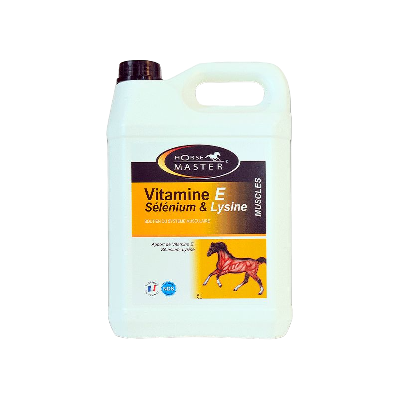 Horse Master - Complément alimentaire liquide récupération musculaire Vitamine E Selenium et Lysine