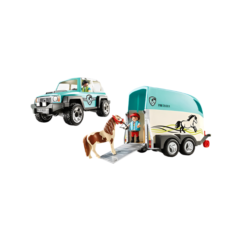 Playmobil - Voiture et van pour poney