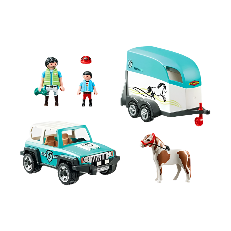 Playmobil - Pony car and van