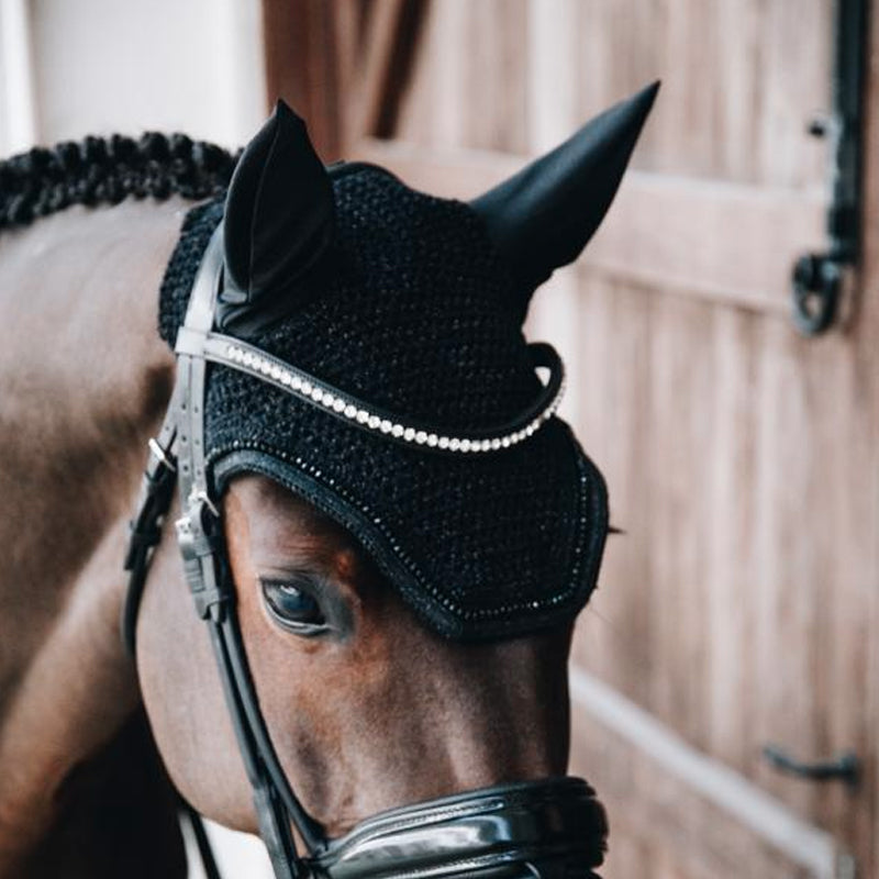 Kentucky Horsewear - Bonnet anti-bruit Glitters noir | - Ohlala