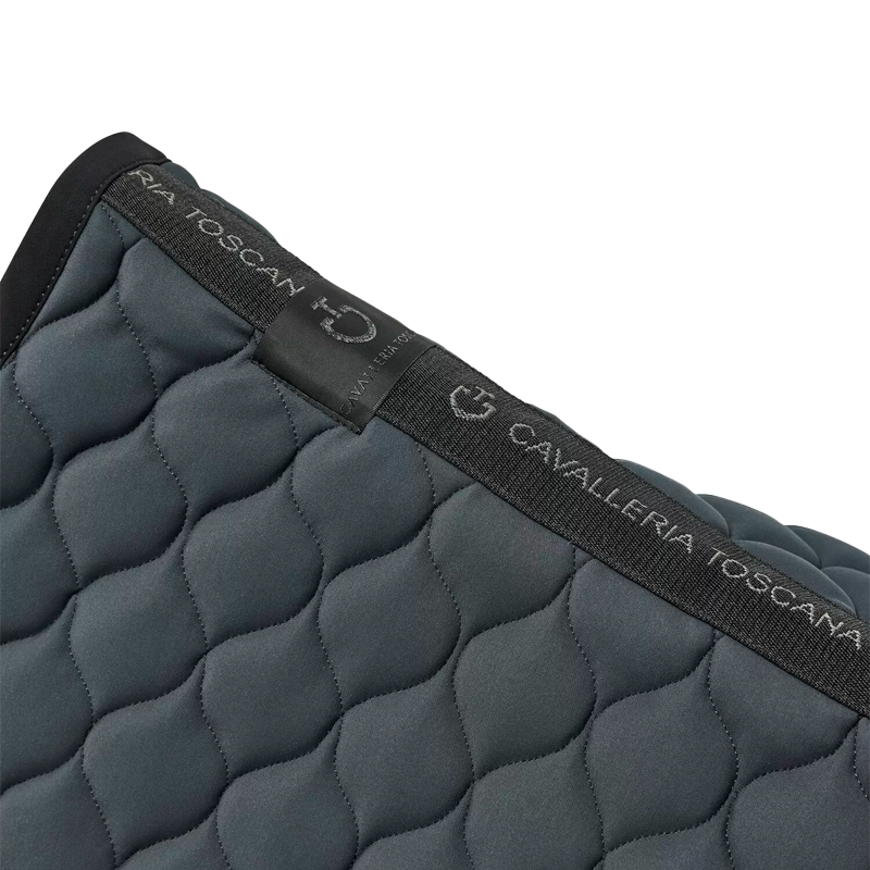 Cavalleria Toscana - Tapis de dressage Circular Quilted Jersey gris sombre | - Ohlala