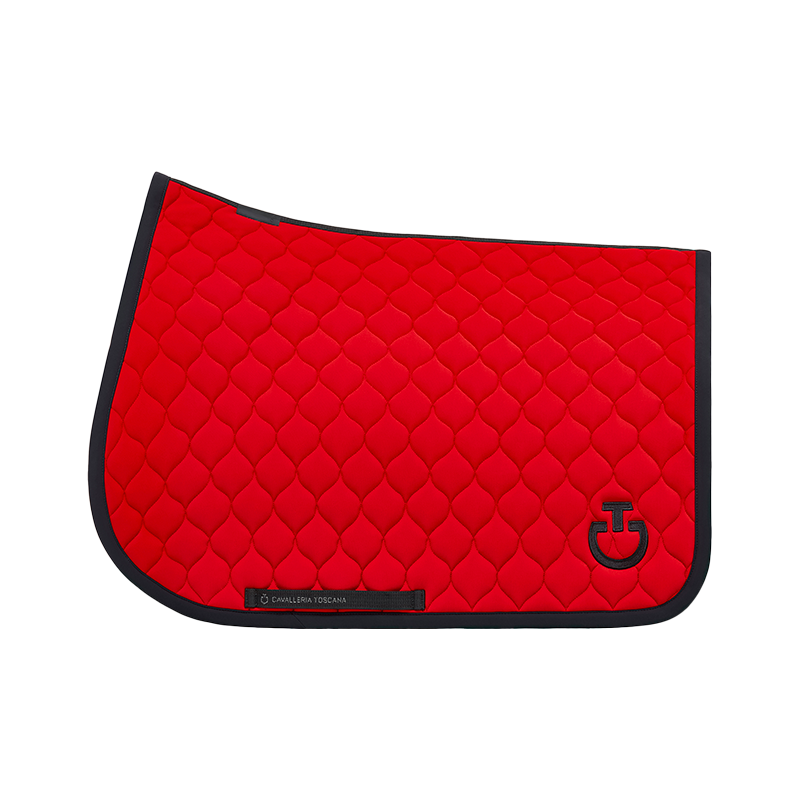 Cavalleria Toscana - Tapis de selle Circular Quilted Jersey rouge coquelicot | - Ohlala