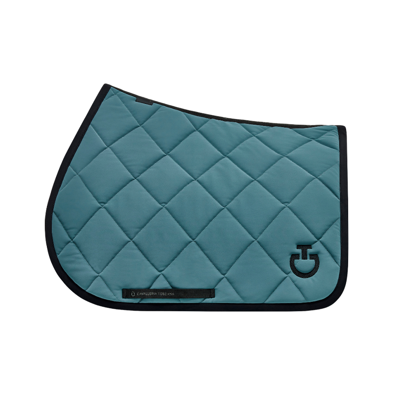 Cavalleria Toscana - Tapis de selle Diamond Quilted Jersey peacook green | - Ohlala