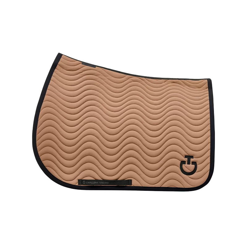Cavalleria Toscana - Tapis de selle Quilted Wave Jersey biscuit | - Ohlala