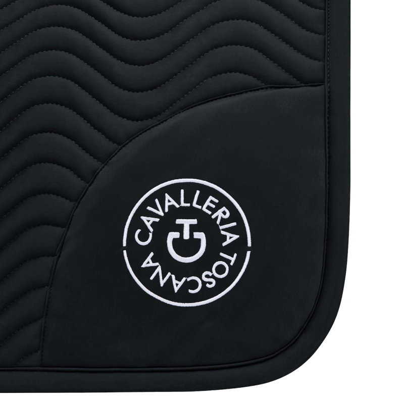 Cavalleria Toscana - Tapis de selle Double Orbit Wave Quilted noir | - Ohlala